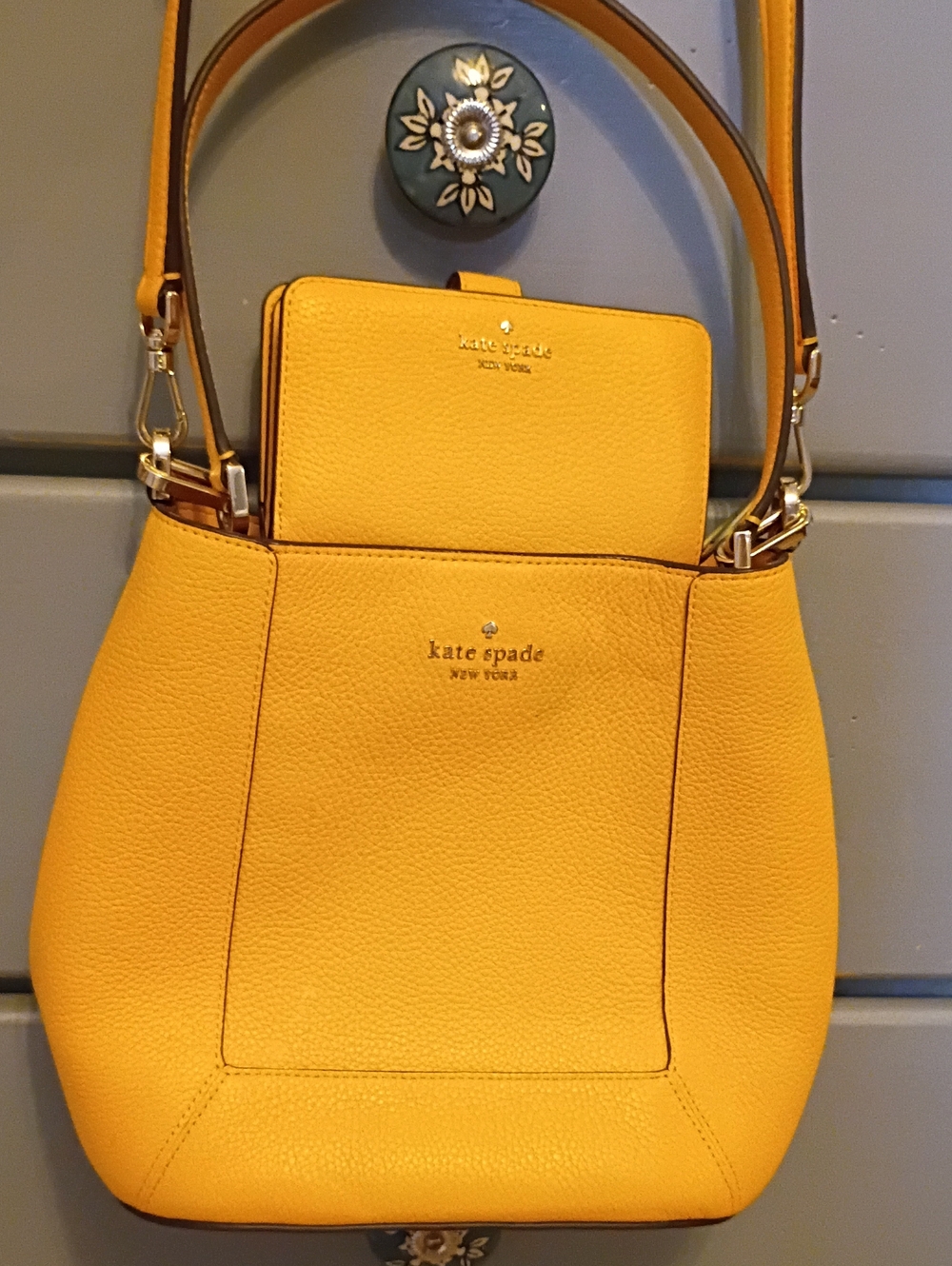 kate spade Yellow Leather Shoulder Bag